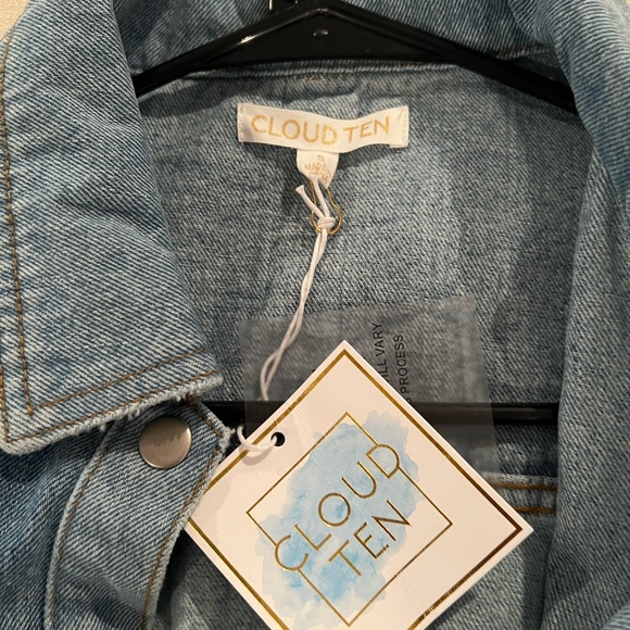 Cloud Ten colorblock denim jacket - NWT -size small - Picture 4 of 6